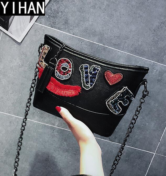 Cute Sequins Women Chain Bag Fashion Stylistic Stray Bags Small Fragrance Leather Messenger shoulder bag Diamond Leather Woman Shoulder Bag