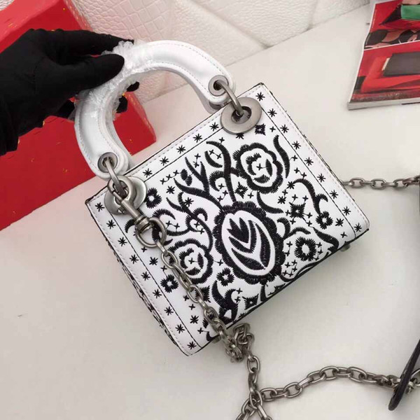 Hot embroidery embroidery bag M98919 leather embroidery handbag brand designer handbag fashion handbags shoulder bag diagonal package with b