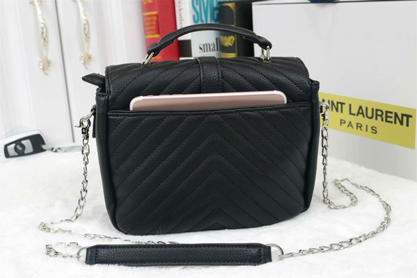 New designer handbag quality European and American popular women's fashion brand of single shoulder bag messenge bag purse 0325# 22*10*18cm