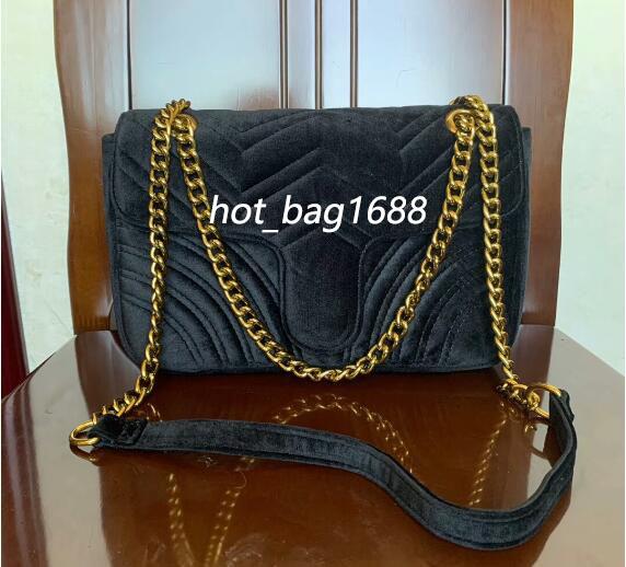 Factory direct brand women bag winter new letter lock velvet bag classic embroidered line wavy women chain bag elegant temperament small