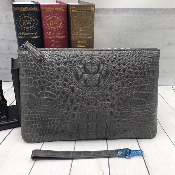 Clutch Bag Mens Leather Clutch Bag Mens Hard Large Capacity Clutch Crocodile Leather Bag Tide Free Shipping