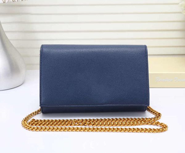 2019 new ladies chain bag Messenger bag shoulder bag solid color bright color wild fashion trend 5 color optional women's