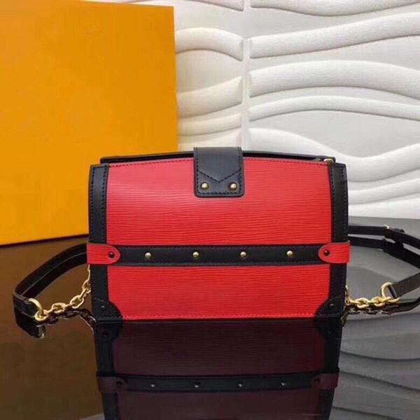 Designer-classic explosion box bag water ripple treasure chest portable fashion small square box cosmetic bag shoulder slung lock small box