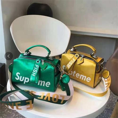 2019 hot popular autumn style new style women's designer design bright leather fashion high quality boutique ladies shoulder handbag