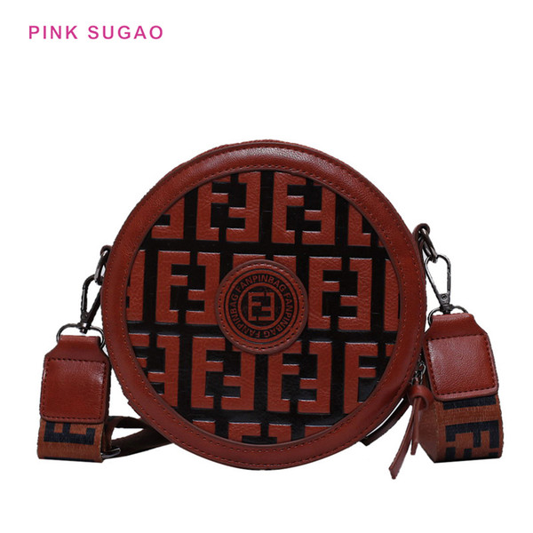 Pink Sugao designer shoulder bags women small purses BRW crossbody bag new styles circular pu leather with letters fashion shoulder bag