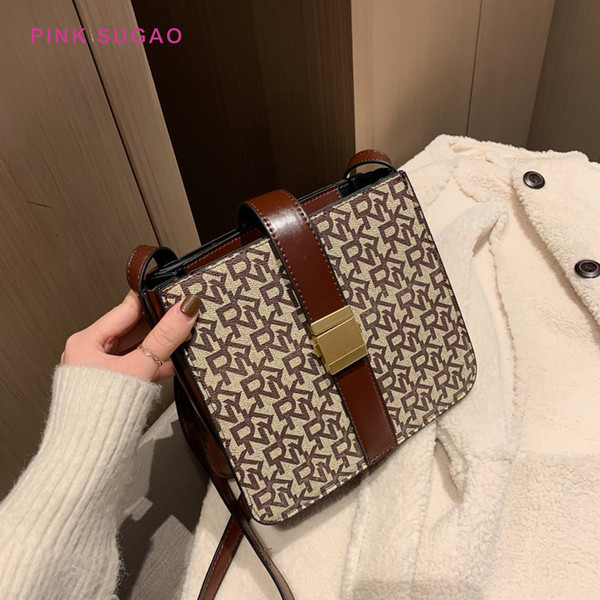 Pink sugao designer handbags purses women shoulder bag pu leather crossbody bags new fashion handbag casual lady shopping bags