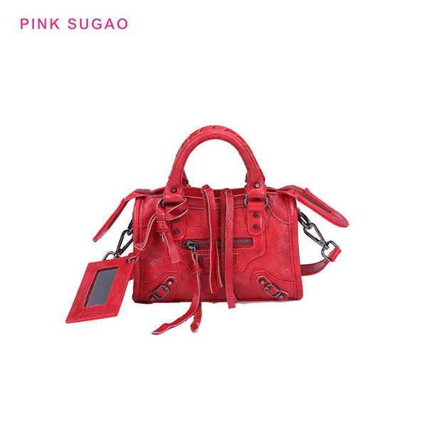 Pink sugao designer luxury handbags purses women tote bags mini crossbody shoulder bag pu leather motorcycle bag crossbody backpack punk bag