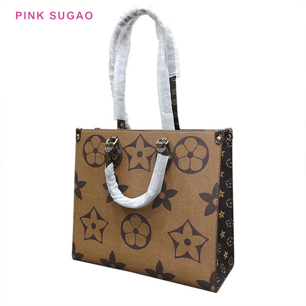 Pink sugao designer luxury handbags women purse flower printed shoulder handbag lady shopping bags 2022new fashion tote bag BHP