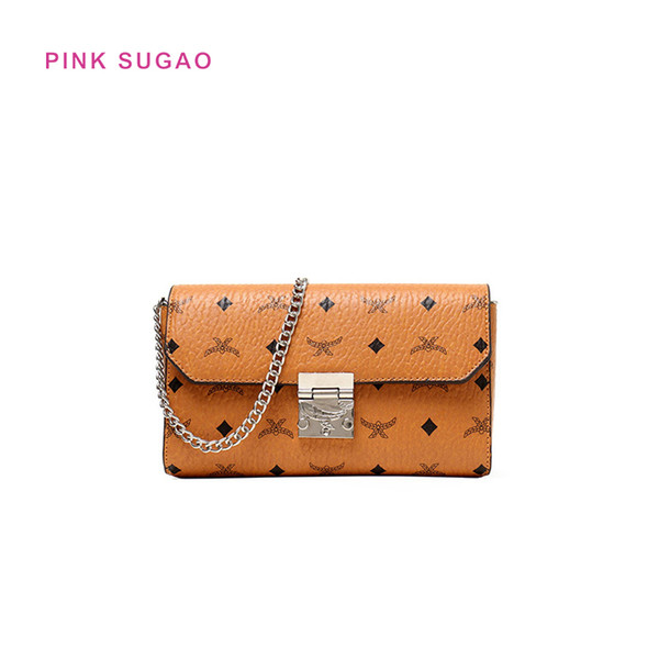 Pink sugao chain bag shoulder bags deisgner crossbody bag women small purse pu leather small square bags high quality shopping bags