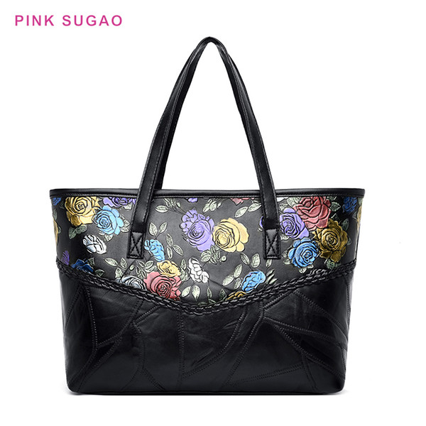 Pink Sugao deisgner tote bags women shoulder bag new fashion luxury handbags pu leather purse lady large capacity shopping bags