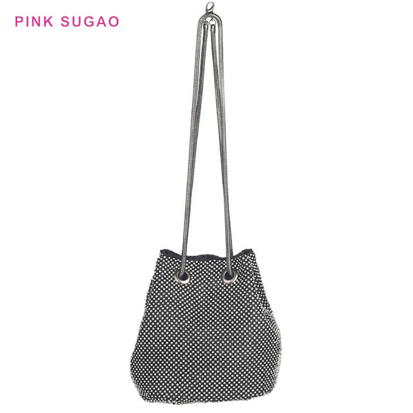 Pink sugao designer shoulder bag women dinner bags clutch bag with diamond super flash diamond evening bag new fashion bucket bags