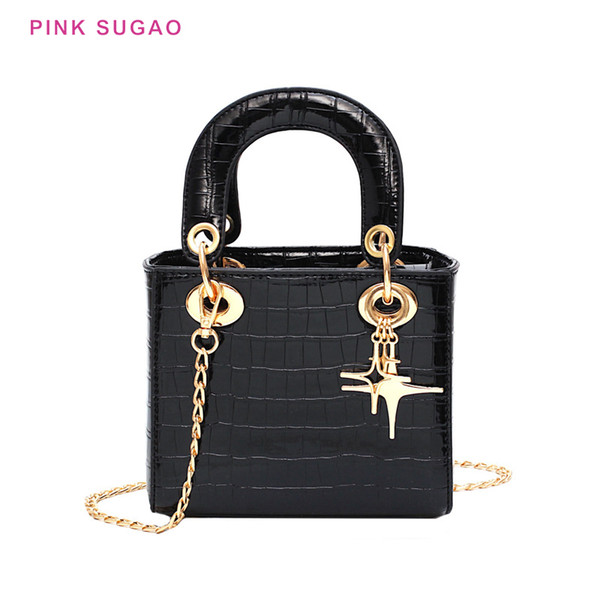 Pink Sugao women tote bags handbag designer shoulder bag luxury crossbody handbag high quality stone purse pu leather new fashion handbag