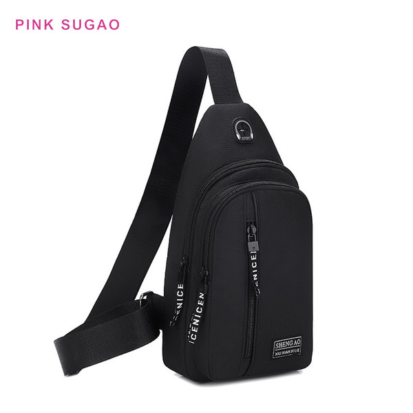 Pink Sugao deisgner shoulder bags luxury crossbody bag men chest bag canvas casual travel bag new fashion hot sales shoulder bags