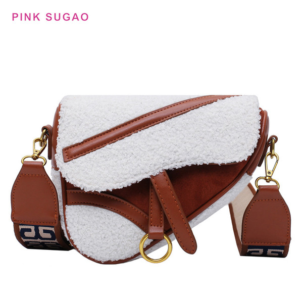 Pink sugao women small handbag designer shoulder bag new fashion saddle bags tote bag new styles purses retro handbag