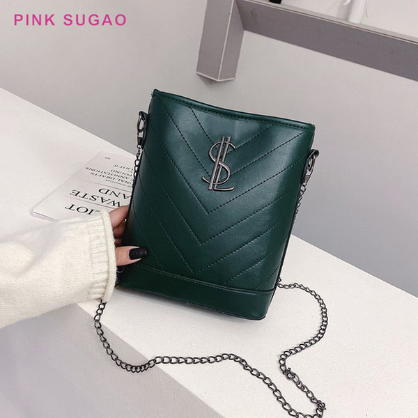 Pink sugao designer bucket bag women cossbody bags luxury chain bags shoulder bag new fashion small purse lady phone bag BHP