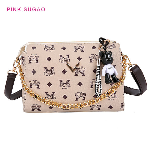 Pink Sugao designer crossbody bag hot sales purse women handbag puse new fashion shoulder bags pu leather chain bag high quality lady bags