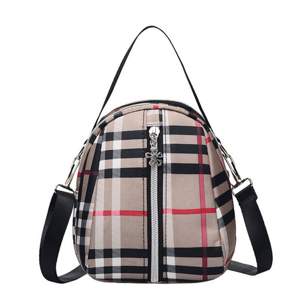 Messenger Bag for Girls 2019 Nylon Plaid Small Crossbody Bags Cell Phone Purse