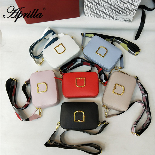 Aprilla 209# 20cm fashion bag real cow leather bag 3A quality genuine real cow leather bag women shoulder crossbody bags