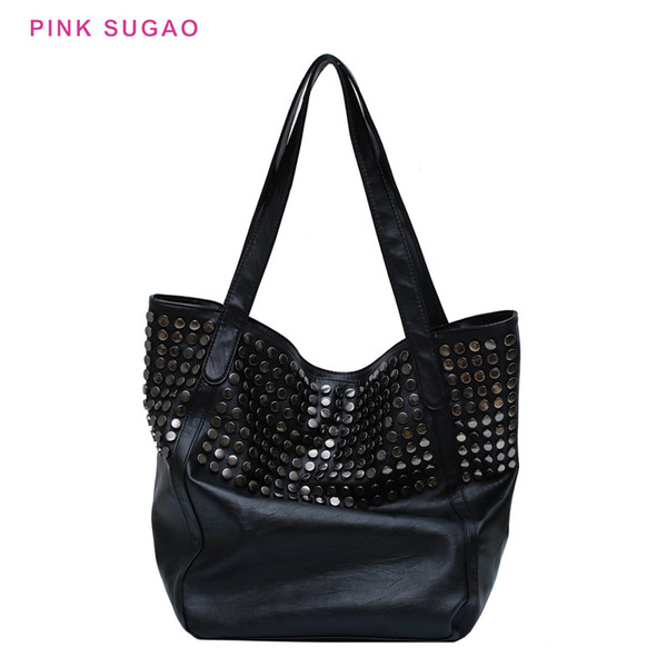 Pink sugao new fashion large handbag women big tote bag 2022designer purse BHP shoulder handbag with rivet large capacity bags