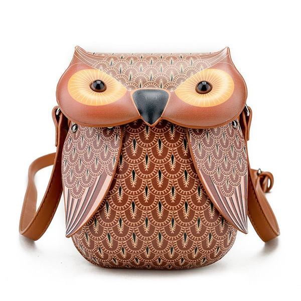 Owl bag single shoulder new style summer fashion pu printing small bag shopping cute little handbag