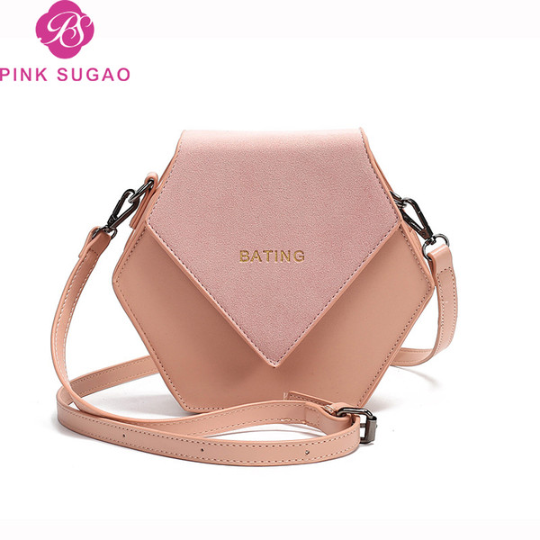 Pink sugao designer luxury handbags purses women shoulder bag 2022new fashion geometric crossbody bags pu leather factory wholesales bag