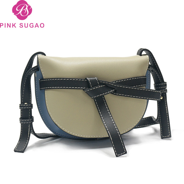 Pink sugao designer luxury handbags purse designer shoulder bag two-tone flap crossbody bags circle small leather messenger bag famous brand