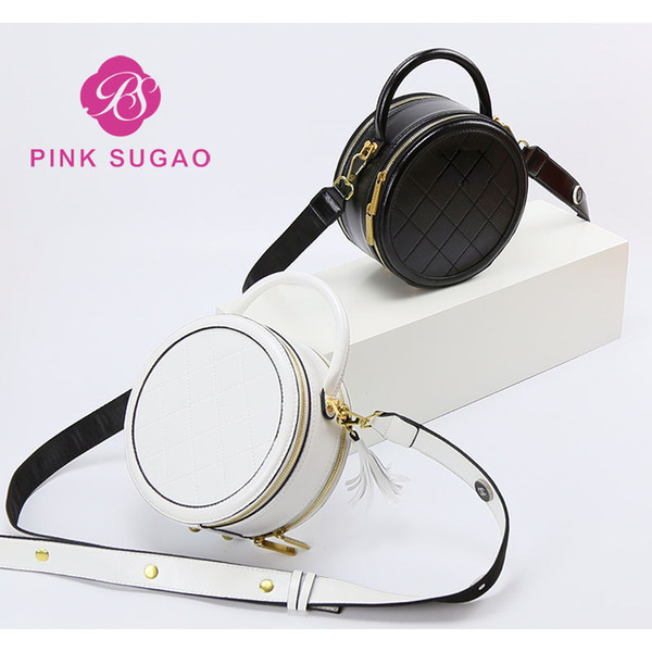 Pink Sugao hot sales purses designer shoulder bag luxury women crossbody bag famous brand clearly and cute circle bags leather fashion bags