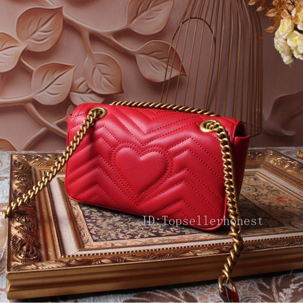 New women bags MICHAEL TOM Zig Zag heart shape love bag ladies chain designer casual handbags fashion purse shoulder tote Bag