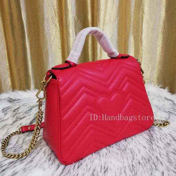 High quality women bags MICHAEL TOM Marmont Zig Zag chain bag ladies casual handbags fashion purse shoulder tote Bag 27CM