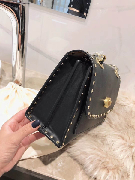 freeship 2019 ysiykiy new brand serpentine High Quality Women Handbag lady shoulder bags with rivet C Bag