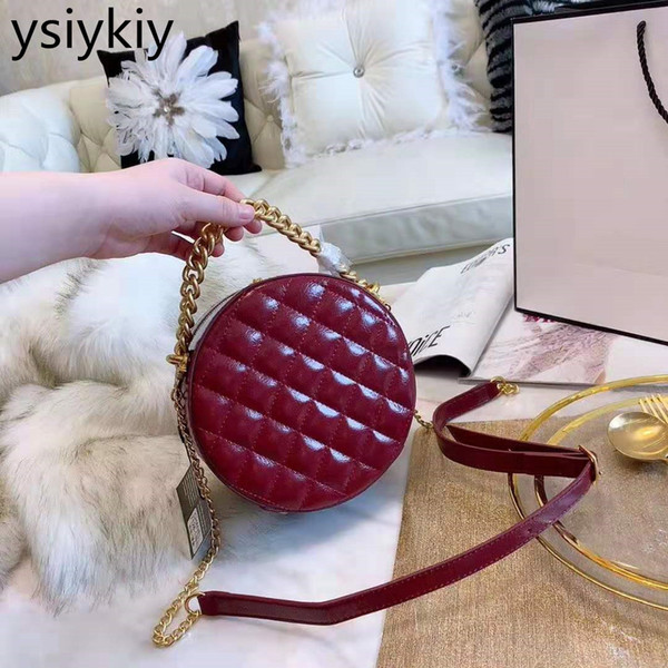 freeship 2019 ysiykiy brand newest Women pu Luxury Messenger Bag crossbody shoulder bucket girl small round bag