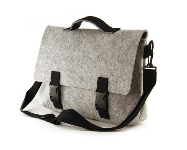 Felt bag cover type leisure men's bags His shoulder laptop briefcase messenger bag drop shipping Can be customized adding logo