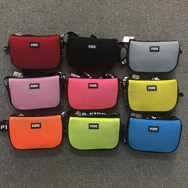 Pink Letter Shoulder Bag Fanny Pack Waist Bag Messenger Bags Fashion Beach Bag 9 colors