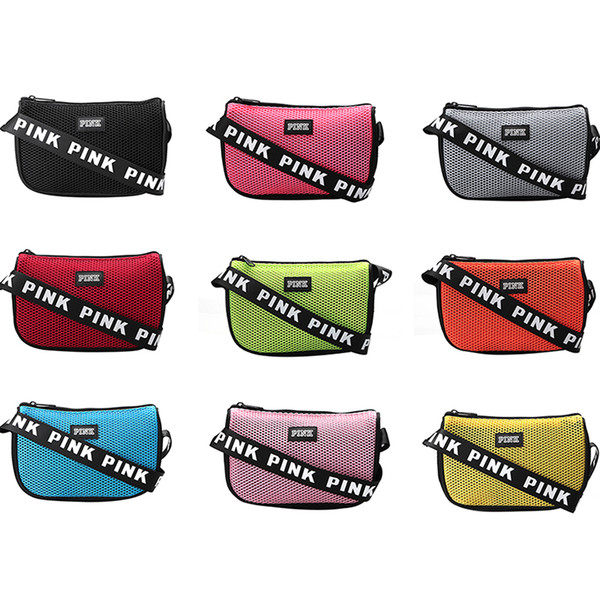 Pink Letter Fanny Pack Waist Bag Shoulder Bag Messenger Bags Fashion Beach Bag