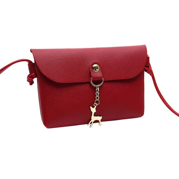 Handbags Women Bags Designer 2019 Women's Vintage Small Deer Pendant Pu Eather Crossbody Shoulder Bag