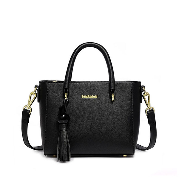 good quality Brand 2019 Women Shoulder Bags Pu Leather Fashion Tassel Women Handbags Big Tote Dress Bag Female Work Hand Bag