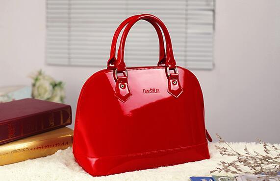 High Quality Numbuck Leather Women Top-Handle bag Fashion lock Women Shoulder Bag Shell Stlye Women Bag 51130