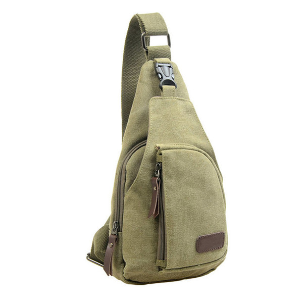 Casual Canvas Unbalance Crossbody Shoulder Bag Men Chest Messenger Bag Men Casual Zipper Waist Bag Zipper Pack Mujer