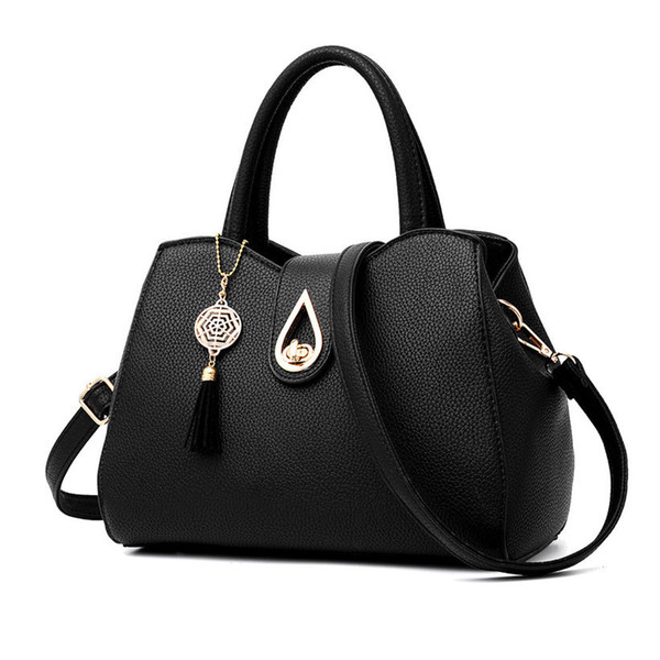 New Fashion Women Handbag Tassel High Quality Pu Leather Totes Bags Brief Women Shoulder Bag Ladies Bags