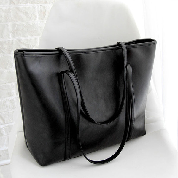 Women Famous Brand 2019 Pu Leather Handbag Casual Style Big Tote Bag High Quality Female Large Shoulder Bags High Capacity