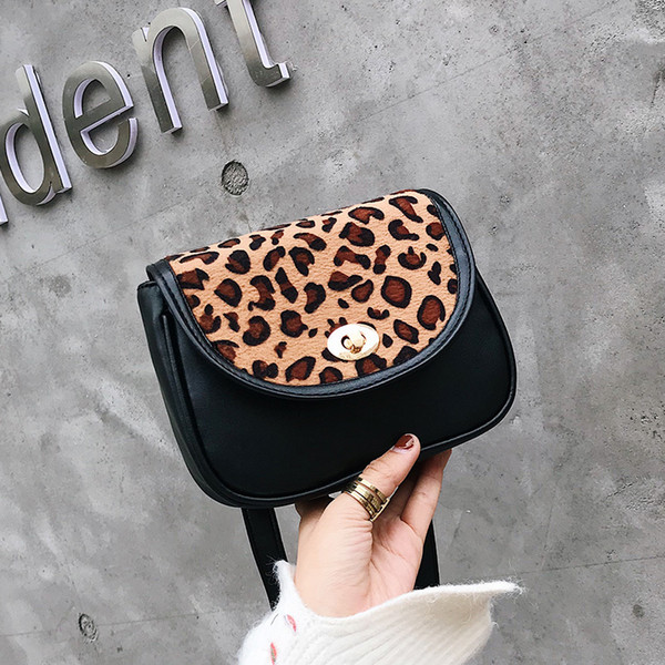 Women's Crossbody Bags Flap Pu Leather Small Bag Handbag Sac A Main Femme Leopard Women Leather & Scrub Messenger Shoulder Bag