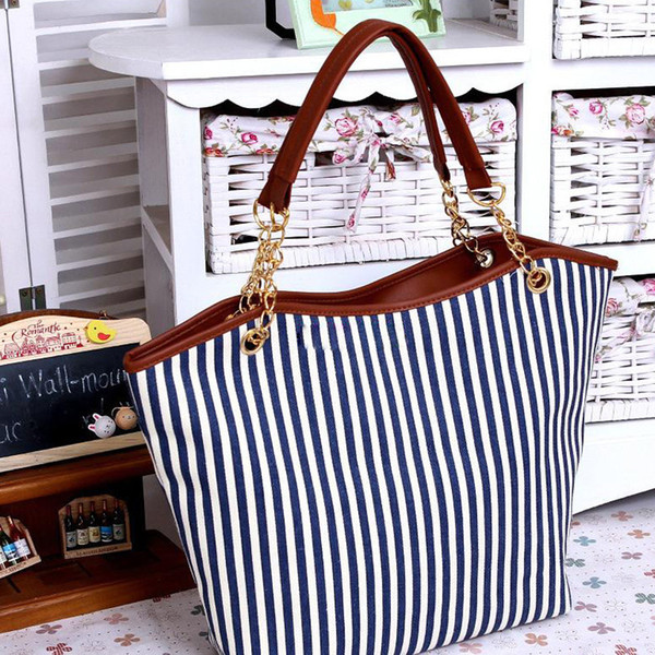 New fashion Womens Shoulder Bags Canvas 3Colors 2 root Stripe Tassel Zipper Medium soft Totes Hobo Handbag