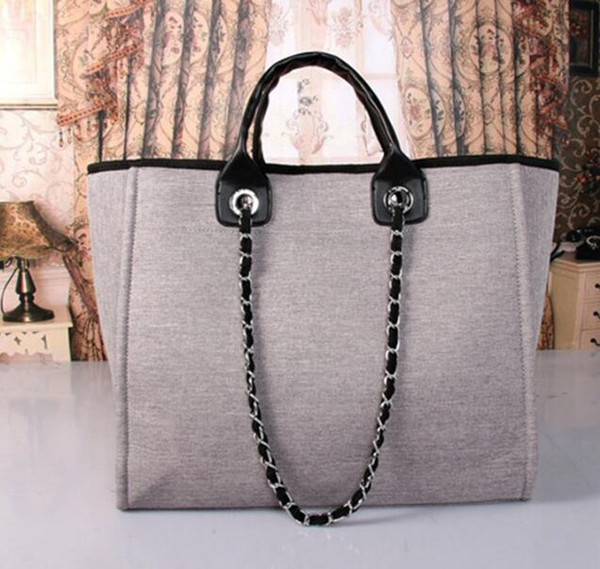 2018 fashion Famous fashion brand name women handbags Canvas Shoulder bag chains of large capacity bags