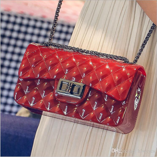 2017 fashion brand new chain bag han edition pearl light color simple and beautiful women's shoulder bag