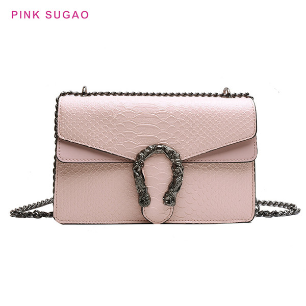 Pink sugao designer shoulder bags pu leather designer chain bags women purses designer crossbody bag handbags purses women shoulder bag