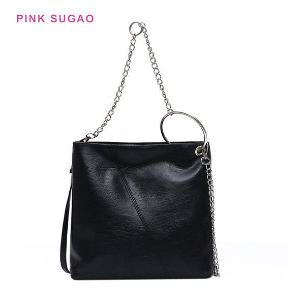 Pink sugao new fashion tote bag lady handbag shoulder handbags designer large purse retro chain bags lady shoulder bags pu leather BHP