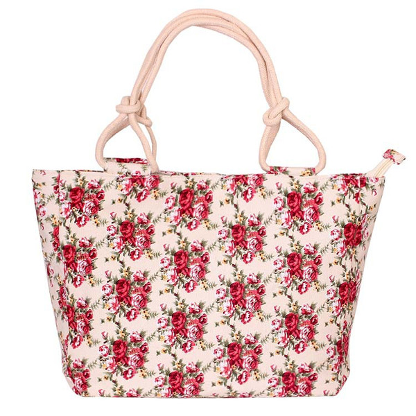 Pink sugao designer handbags women tote bag luxury shoulder handbag flower printed purses casual fashion handbag large canvas clutch bag