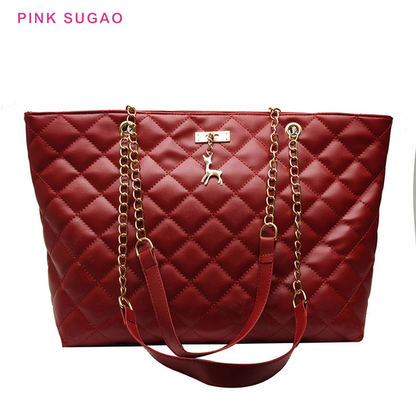 Pink sugao designer handbag lingge women shoulder handbag tote bags large purse new fashion chain bag fawn handbags wholesales BHP