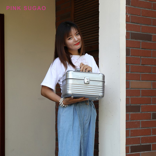 Pink Sugao designer tote bags women box handbag makeup bag fashion storage box bag with password PC material high quality