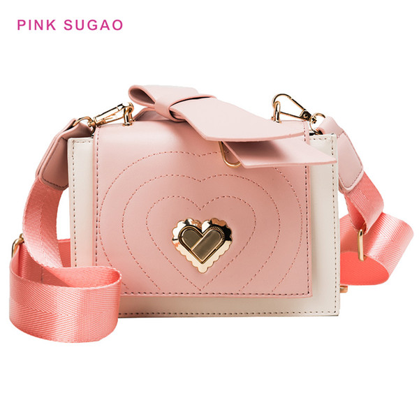 Pink Sugao women tote bag designer crossbody bags luxury new fashion shoulder bags lovely wild small square handbag free shipping